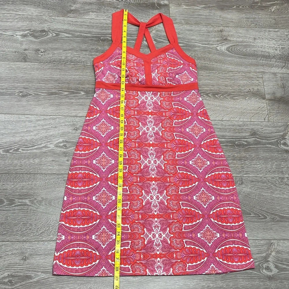 Dakini Pink and Coral Print Strappy Sundress M - Picture 10 of 15